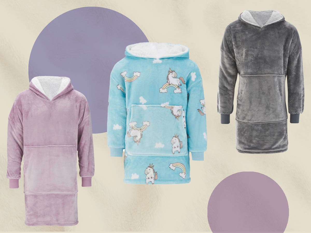 Aldi hoodie blanket The adults’ and kids’ range from £19.99 The